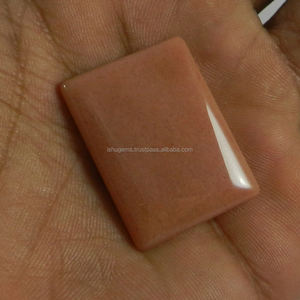 Cabochon rectangulaire en quartz de goyave naturel de 6,35 grammes, 23x31 mm, pierre précieuse pour bijoux - Product Image 3