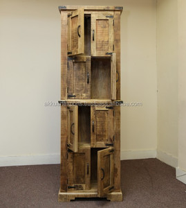 Armoire de rangement en bois de manguier massif <span class=keywords><strong>Vintage</strong></span> grand mobilier industriel maison moderne luxe salon chambre à coucher salle à manger ferme - Product Image 2