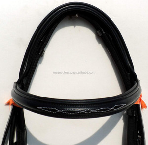 Brida de cuero para montar a caballo Cómoda y duradera Cuero suave Acolchado Diseño anatómico Artículos de talabartería Costura elegante - Product Image 3