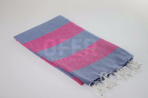 Double Pestemal <b>Turkish</b> <b>Towels</b>, Hamam <b>Towels</b> Wholesale - Navy/salmon Rainbow Collection <b>Turkish</b> Made - Product Image 3