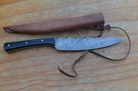 Couteau de cuisine médiéval en acier de Damas Lame aiguisée de rasoir