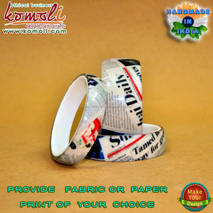 Digital Printing Fabric Inserts Handmade Bulk Custom Fashion <b>Resin</b> Bangle Bracelet - Product Image 2