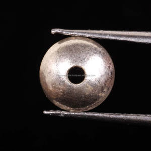 Material exclusivo de la mejor calidad, cuentas espaciadoras sueltas de forma redonda de plata de ley sólida 925 para fabricación de joyas, accesorios de plata - Product Image 1