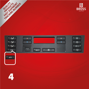 BDP88-4 1 Piece <b>Heater</b> Climate Control Air Conditioning Switch Button Cover #4 Compatible with BMW <b>Cars</b> - Product Image 2