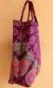 Bolso de mano de Mandala de algodón hecho a mano indio para niñas, Cómodo bolso Hobo Floral para invierno, bolso de Compras de moda de verano - Product Image 2