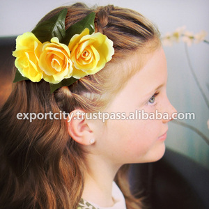 Mini Roses en Tissu, Accessoires Cheveux, Mode Été, 17 Couleurs, Femme, Dame, Soleil Tropical - Product Image 2