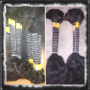 Cabello humano 100% indio Virgen sin procesar, cabello humano a granel de calidad, sin químicos y con proceso de ácido - Product Image 2