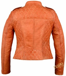 แจ็กเก็ตหนังสำหรับผู้หญิงเสื้อผ้าหนังแบบลำลองทันสมัย - Product Image 3