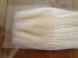 Fermeture en dentelle complète en cheveux humains vierges Remy du Vietnam, économique, avec frange et partie en U, blonde - Product Image 2