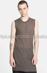 เสื้อยืดสตรีทแขนกุดทรงสูงแบบสั่งทำเสื้อยืดระบายอากาศได้ดีมีโลโก้ด้านหน้าเสื้อไซส์ใหญ่พิเศษขายส่ง - Product Image 4