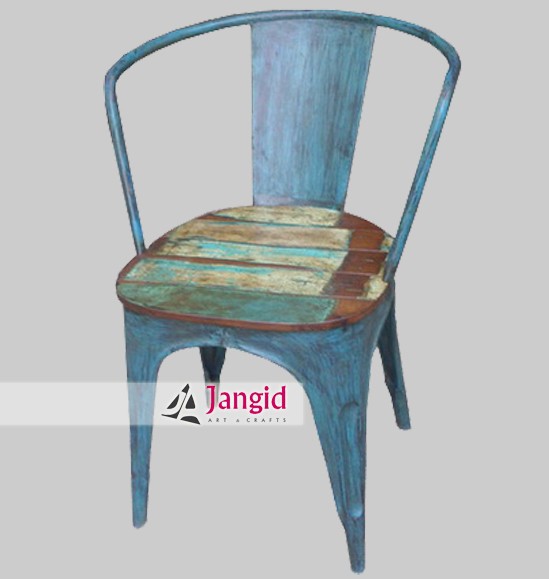 Индийский регенерированного каучука деревянные и утюг промышленные стул оптовая продажа экспортеров