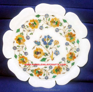 Designer Shape White Inlay Plate - Product Image 1