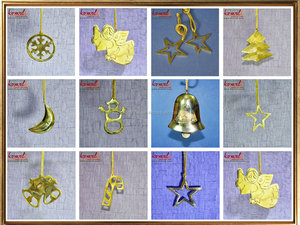 Golden Tweak Star Brass Metal Novedades de Navidad Nuevas decoraciones para el hogar Adornos Regalos para Candy Pendant Sock 3D Crafts - Product Image 6