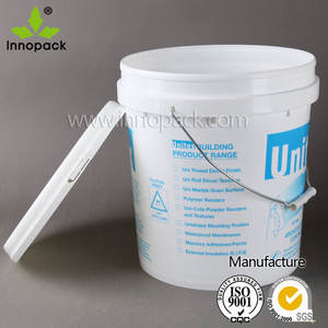 PP Printed 15L Plastic Paint Bucket with <b>Tamper</b> Evident Lid Metal Handle ISO9001 Certified - Product Image 4