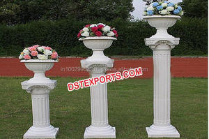 แต่งงาน Aisleway เสาโรมันแต่งงานสีขาวมุกทางเดินเสาเอเชียใต้แต่งงานเสาโรมัน - Product Image 6