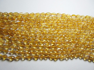 Cuentas de Citrino Natural Facetadas en Forma de Lágrima, Piedras Preciosas Sueltas Briolette, Certificadas por Terceros, Joyería Fina de Gopika Exports - Product Image 2