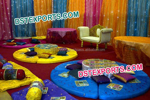 Punjabi-escenario de Mehandi con sombrilla, escenario tradicional de boda india con Parsol, Punjabi Mahiyan Sangeet - Product Image 3