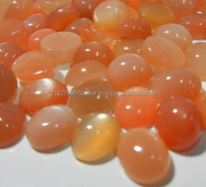 100% véritable couleur pêche pierre de lune pierre précieuse en vrac de haute qualité pierre semi-précieuse de haute qualité grande taille coupe ovale - Product Image 2