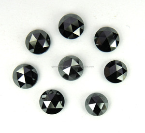 Diamantes negros de corte Rosa Natural, Joyería de diamantes únicos, redondos, 100% - Product Image 3