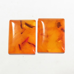 Cabochon de poire en ambre BALTIQUE de taille ovale orange naturel AAA, pierre précieuse pressée avec taille personnalisée pour bijoux - Product Image 1