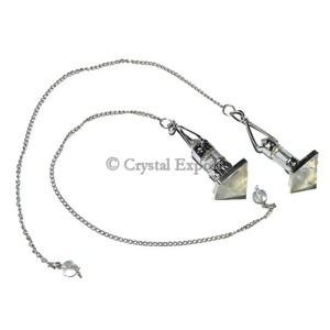 Crystal Quartz Healing Gemstone Pendulum - Product Image 1