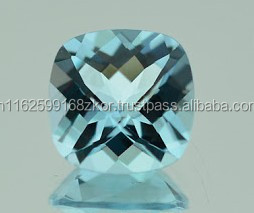 Opaz-cojín de piedras preciosas de color azul, pendiente de anillo de máxima calidad - Product Image 4