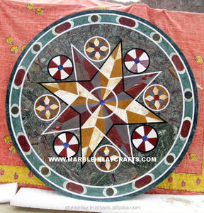 Tables incrustées de marbre noir - Product Image 1