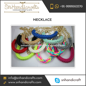 สร้อยคอเชือกฝ้ายทอมือสีเรืองแสงสุดอินเทรนด์ - Product Image 1