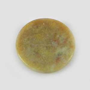 หินปะการังธรรมชาติ17มม. 2.57ออนซ์ของอินเดีย,พลอยทรงหลวม Cabochon ทรงกลมสำหรับทำเครื่องประดับ - Product Image 2