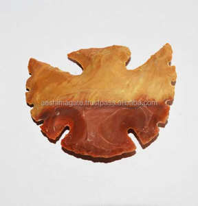 Piedra preciosa de jaspe de ágata Natural hecha a mano en Águila Americana y punta de flecha tallada estilo Feng Shui Chakra amor patrón de curación mascota - Product Image 1