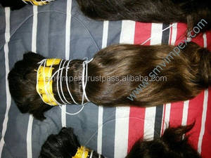 8 "hasta 40" Textura natural marrón natural Suave y suave Cabello humano indio a granel de la India Cabello crudo de la India - Product Image 5