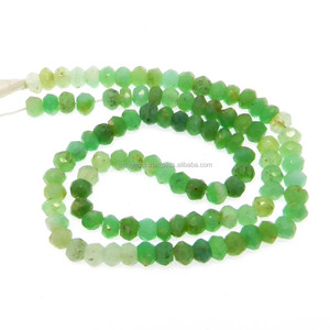 ลูกปัด chrysoprase เหลี่ยมยาว14นิ้วลูกปัดอัญมณีสีเขียว5มม. สำหรับการทำเครื่องประดับ - Product Image 1