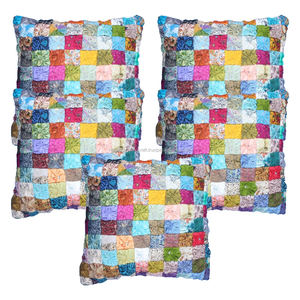 Funda de cojín de flores de seda, cinco piezas - Product Image 1