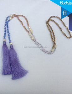 Top Model Estilo clásico Lariat Collar Perla y cuentas de borla de cristal Tipo de cadena de moda - Product Image 3