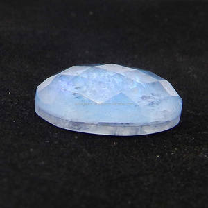 Topacio azul Hydro y Rainbow Moonstone Doublet 11.1CTS Corte ovalado suelto 13x18mm Piedra preciosa para joyería - Product Image 3