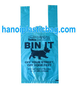 Bolsa para camisetas / Bolsa con fuelles laterales impresa personalizada / Bolsa de compras - Material PE con impresión por huecograbado a prueba de olores - Product Image 2