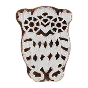 Bloques de Impresión de Madera Hechos a Mano con Forma de Búho para Impresión en Lienzo en INDIANSHELF WB-2417 - Product Image 1