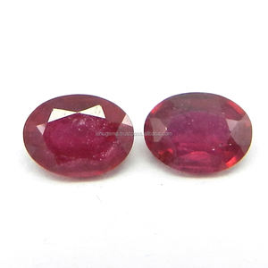 Pierre précieuse synthétique de laboratoire créée en laboratoire, de forme ovale, taille rubis, 6x8 mm, 1,60 carats, pour bijoux IG4531 - Product Image 1