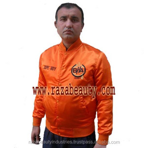 Chaquetas de bombardero de béisbol Varsity de satén de poliéster de talla grande Colección de chaquetas transpirables y lavadas de temporada de invierno - Product Image 2