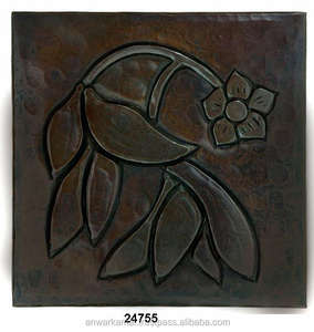 Azulejo de diseño de hoja de flor de cobre antiguo para cocina y baño - Product Image 1