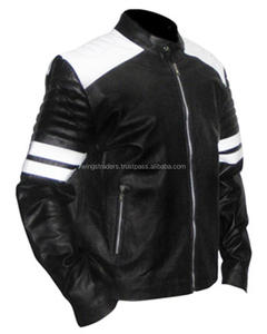 เสื้อแจ็คเก็ตหนังแท้สไตล์ฟายท์คลับ - Product Image 2