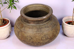 Jardinière en cuivre indien multicolore faite à la main, Pots de jardinière en laiton Antique, décoration de la maison - Product Image 2