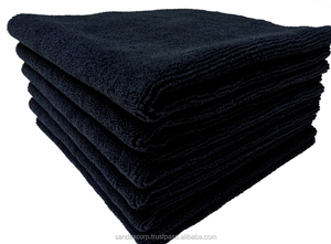 <b>Car</b> cleaning <b>towel</b> microfiber sports <b>towels</b> Top Exporter Black Microfiber Cleaning Cloth Supplier in India - Product Image 5