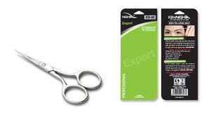 Ciseaux à sourcils NGHIA Highlight ES-05 en acier inoxydable finition grise, longueur 89 mm - Product Image 6