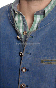 Chaleco Tradicional Bávaro en Tela Vaquera Color Azul (Chaleco Bávaro para el Oktoberfest) - Product Image 2