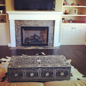 Handmade Traditional Style 8-Drawer Bone Inlay Console <strong>Coffee</strong> <strong>Table</strong> for Entry Bedroom Hotel and Villa Use