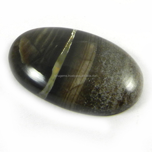Jaspe natural de madera de cacahuete, cabujón ovalado de 18x29 mm, piedra preciosa suelta para joyería - Product Image 1