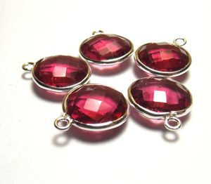 925เครื่องประดับพลอยทับทิมควอตซ์แบบเหลี่ยมเพชรพลอยส่วนประกอบพรีเมี่ยม - Product Image 4