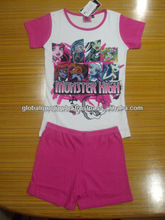 2015 мода хлопка детей фото печатается пижамы множеств