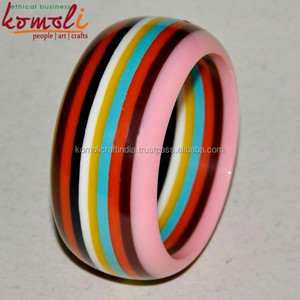 Brazalete en capas de resina acrílica multicolor personalizado x - Product Image 5